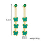 DIEYURO 316L Stainless Steel Green Butterfly Necklace Bracelets Earrings For Women Fashion Beads Chain Jewelry Set Party Gift