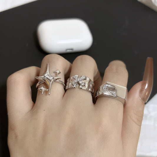 Shiny Unisex Crystal Rings