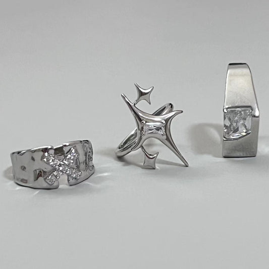 Shiny Unisex Crystal Rings