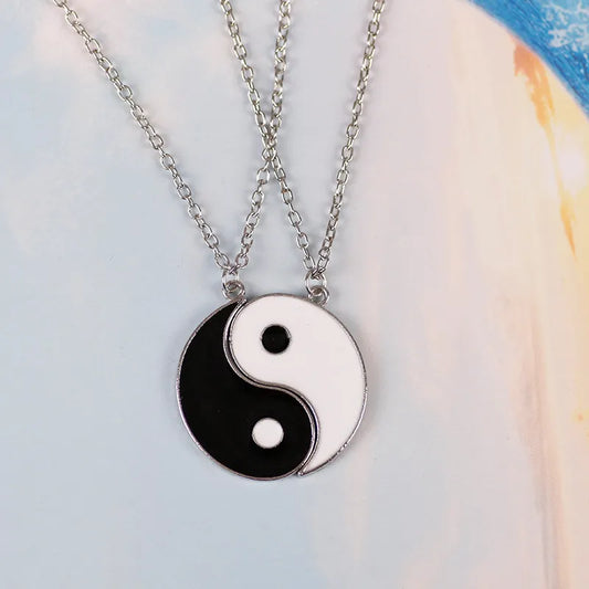 Tai Chi Paired Pendant Couple Necklaces For Women Men Best Friends Trendy Yin Yang Pendant Necklace Fashion Jewelry Gifts